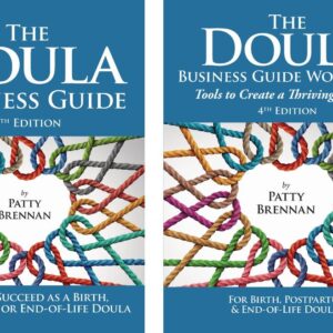 side-by-side front covers of The Doula Business Guide and The Doula Business Guide Workbook