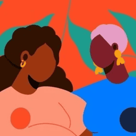 pregnant mother and doula