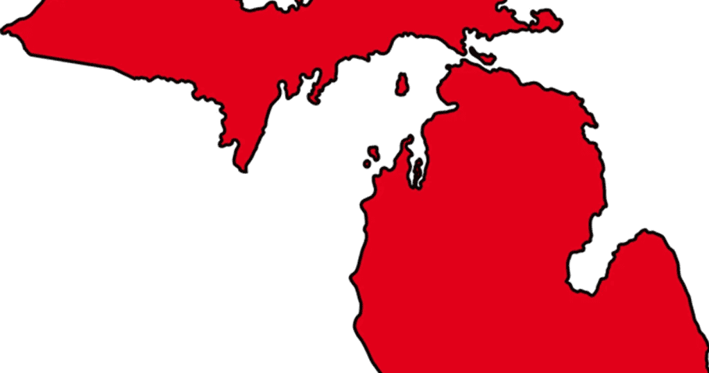 state of michigan map