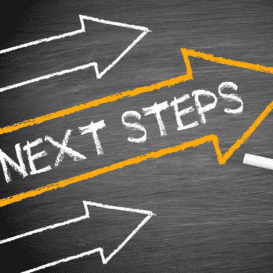 next steps, with arrows