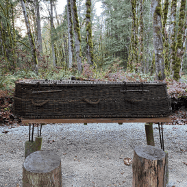 woven willow coffin